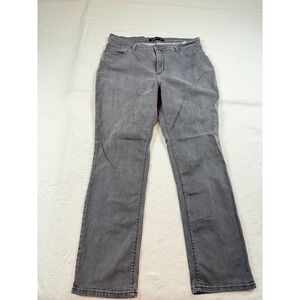 Lee Platinum Label Classic Fit Jeans Womens 14 Petite Grey Straight Leg‎